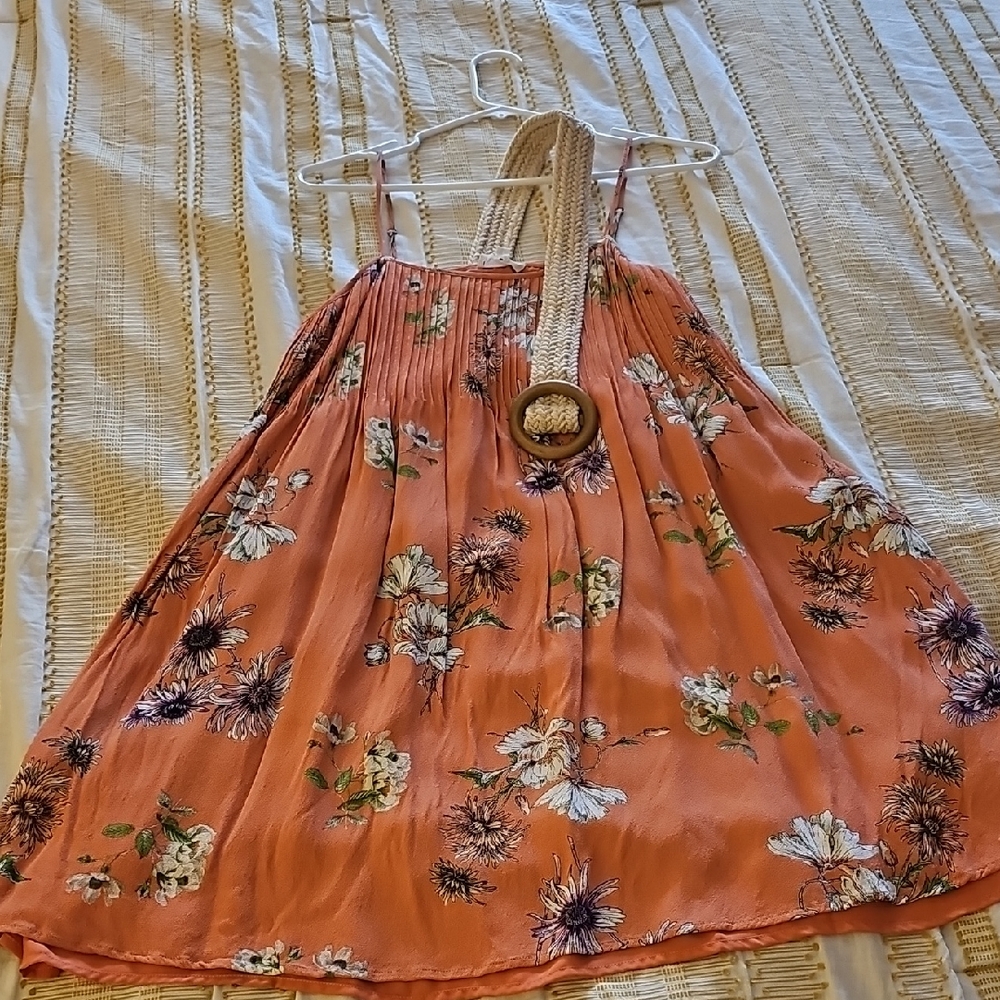 Floral Sundress with Belt